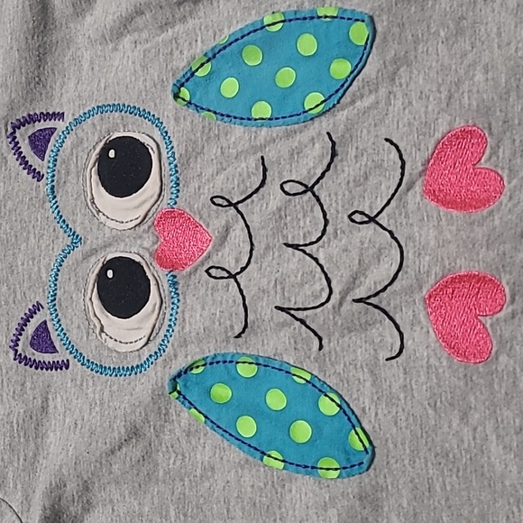 LITTLE GIRL'S JUMPING BEANS LONGSLEEVE OWL SHIRT - Picture 2 of 6